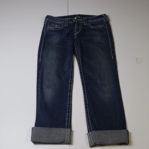 True Religion Johnny Big T Jeans Blue Straight Fit Womens Size 30